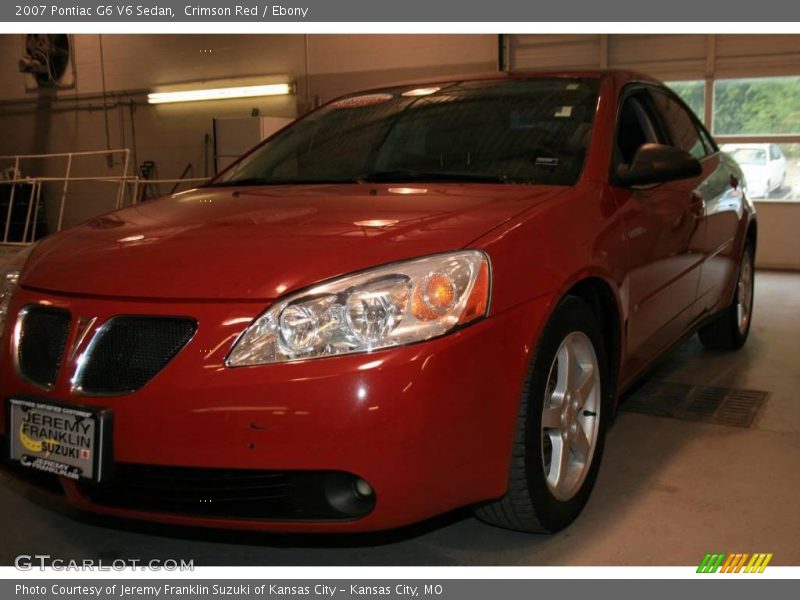 Crimson Red / Ebony 2007 Pontiac G6 V6 Sedan
