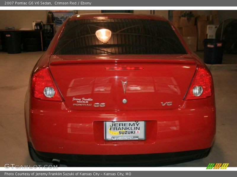 Crimson Red / Ebony 2007 Pontiac G6 V6 Sedan