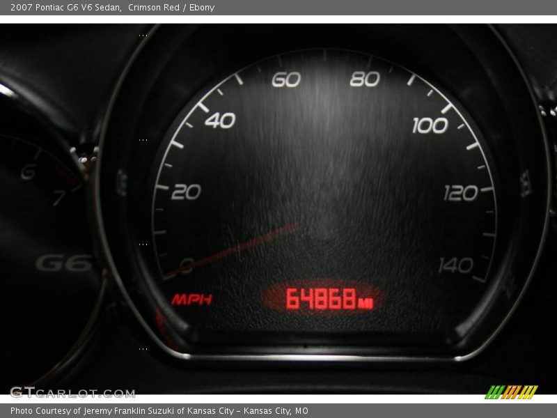Crimson Red / Ebony 2007 Pontiac G6 V6 Sedan