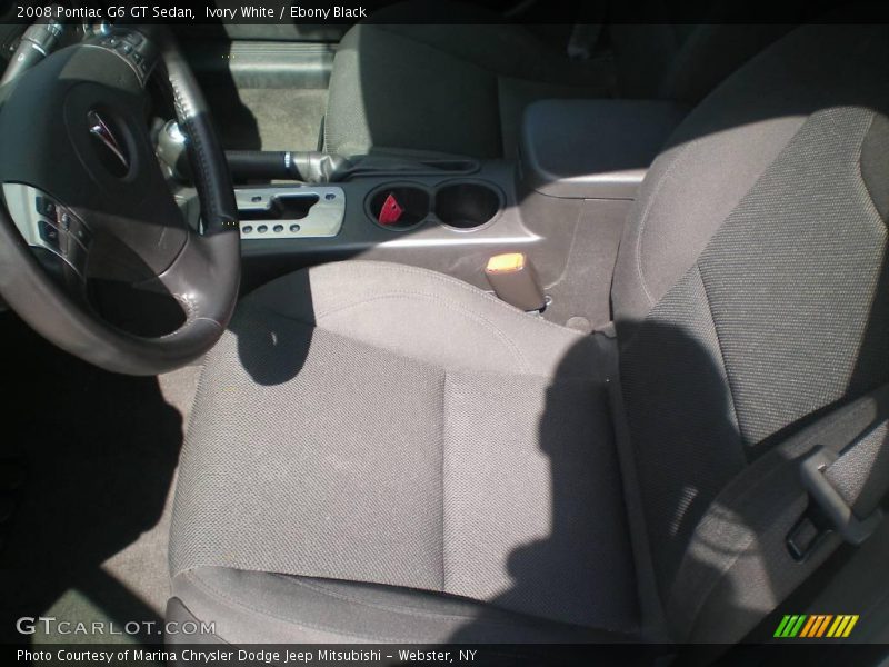 Ivory White / Ebony Black 2008 Pontiac G6 GT Sedan