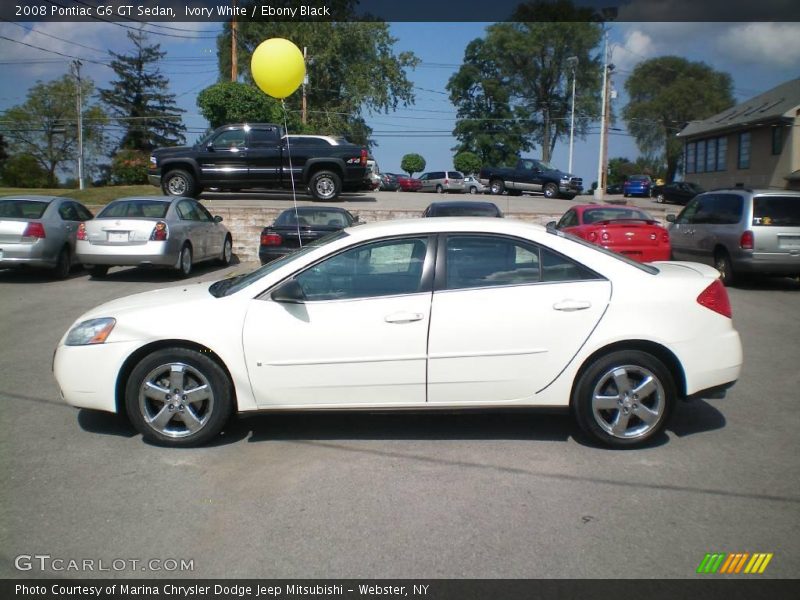 Ivory White / Ebony Black 2008 Pontiac G6 GT Sedan