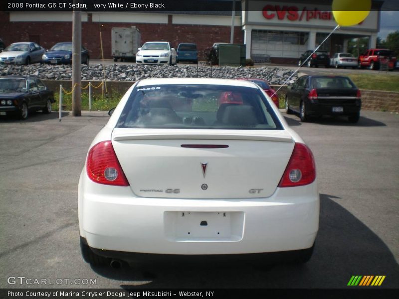 Ivory White / Ebony Black 2008 Pontiac G6 GT Sedan