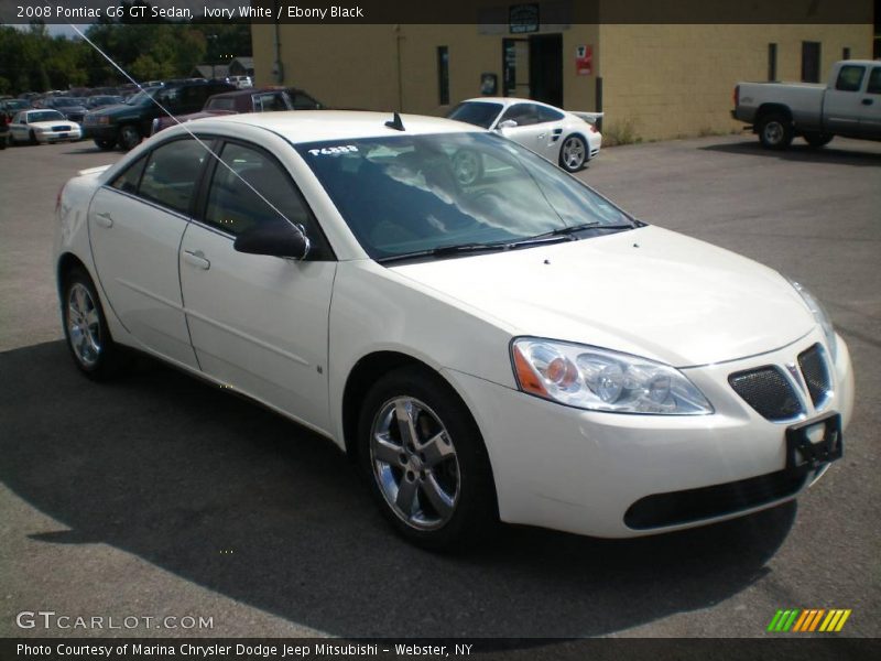 Ivory White / Ebony Black 2008 Pontiac G6 GT Sedan