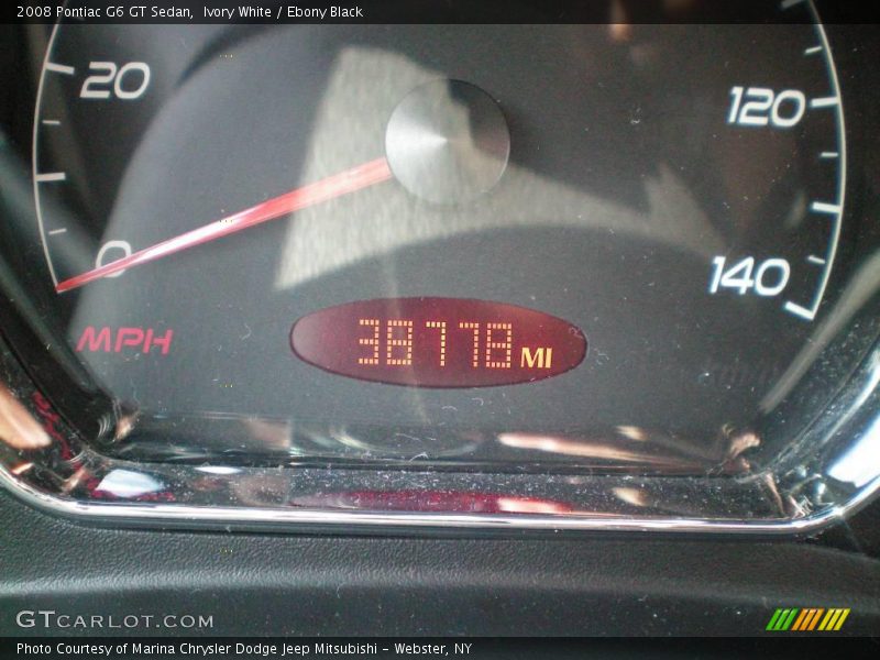 Ivory White / Ebony Black 2008 Pontiac G6 GT Sedan