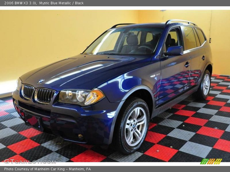 Mystic Blue Metallic / Black 2006 BMW X3 3.0i