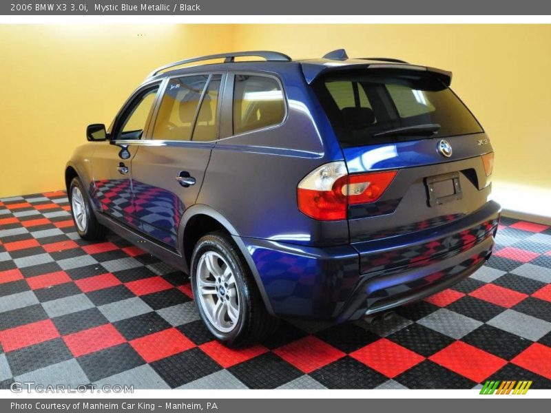 Mystic Blue Metallic / Black 2006 BMW X3 3.0i