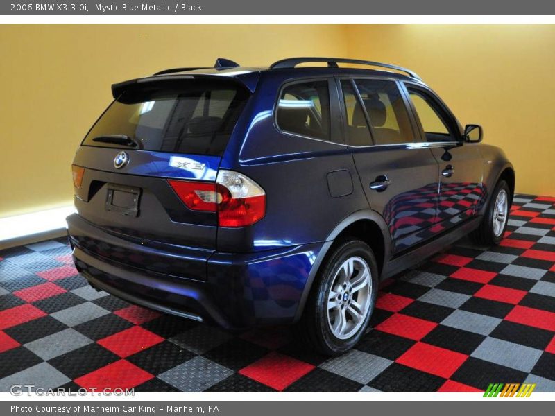 Mystic Blue Metallic / Black 2006 BMW X3 3.0i