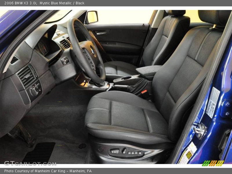 Mystic Blue Metallic / Black 2006 BMW X3 3.0i