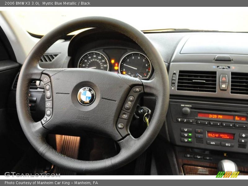 Mystic Blue Metallic / Black 2006 BMW X3 3.0i