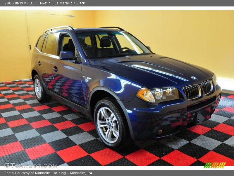 Mystic Blue Metallic / Black 2006 BMW X3 3.0i