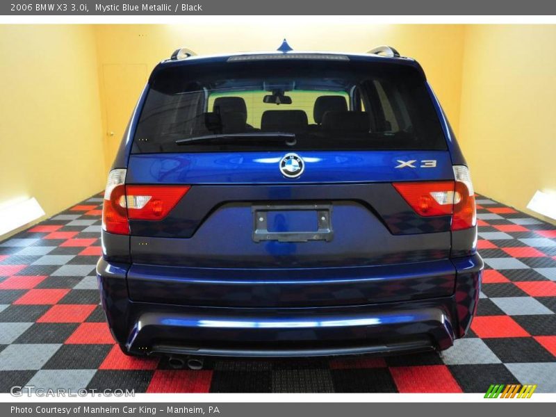 Mystic Blue Metallic / Black 2006 BMW X3 3.0i