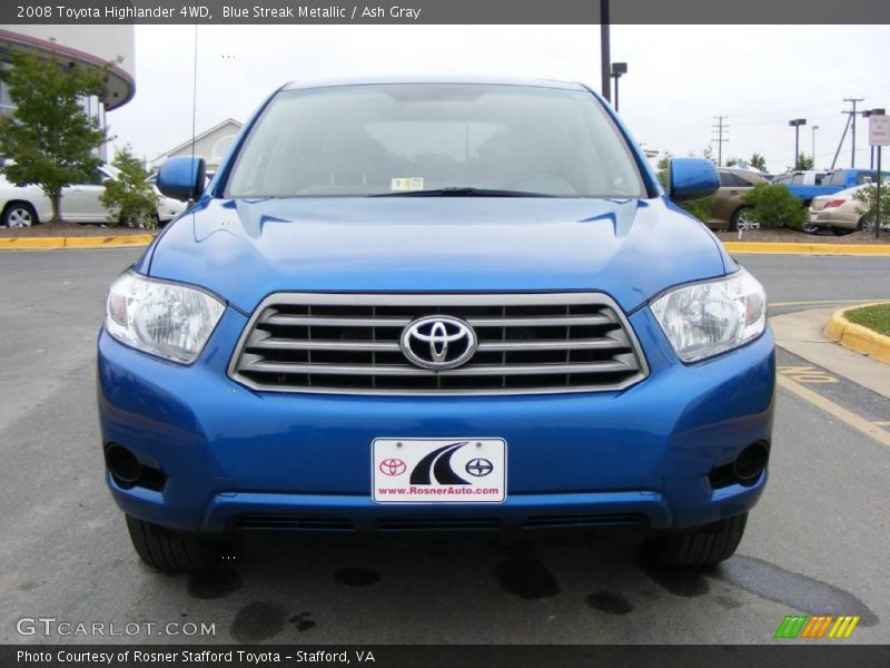 Blue Streak Metallic / Ash Gray 2008 Toyota Highlander 4WD