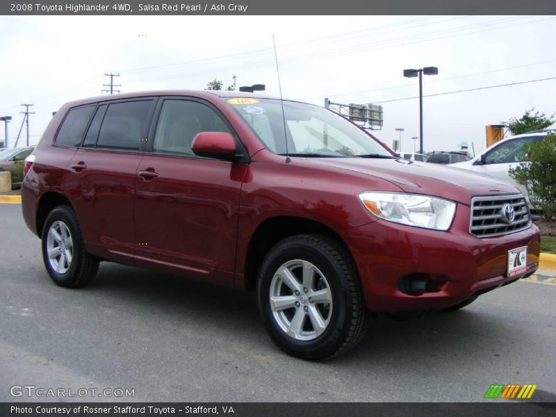 Salsa Red Pearl / Ash Gray 2008 Toyota Highlander 4WD