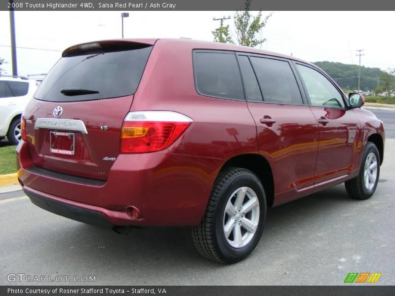 Salsa Red Pearl / Ash Gray 2008 Toyota Highlander 4WD