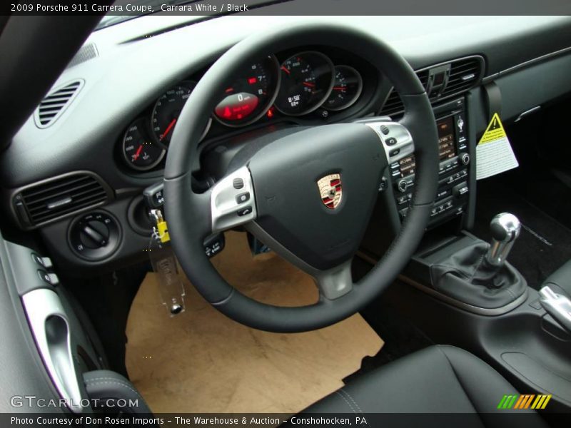 Carrara White / Black 2009 Porsche 911 Carrera Coupe