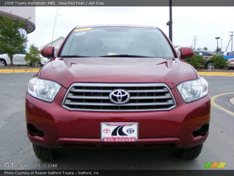 Salsa Red Pearl / Ash Gray 2008 Toyota Highlander 4WD