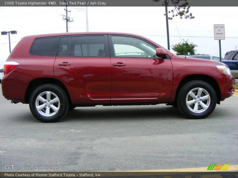 Salsa Red Pearl / Ash Gray 2008 Toyota Highlander 4WD