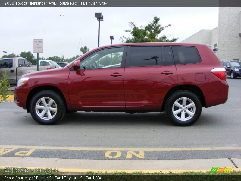 Salsa Red Pearl / Ash Gray 2008 Toyota Highlander 4WD