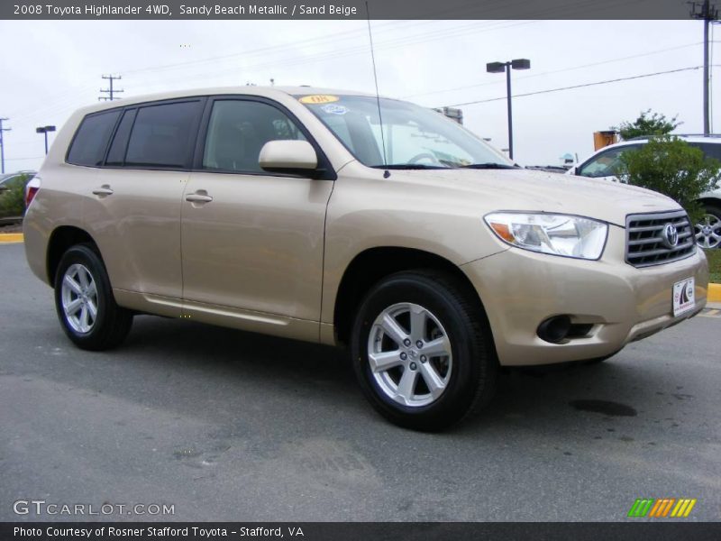 Sandy Beach Metallic / Sand Beige 2008 Toyota Highlander 4WD
