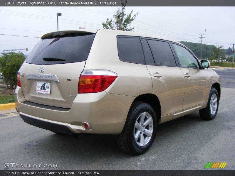 Sandy Beach Metallic / Sand Beige 2008 Toyota Highlander 4WD