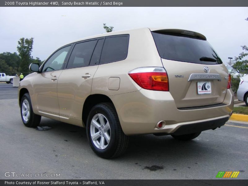 Sandy Beach Metallic / Sand Beige 2008 Toyota Highlander 4WD