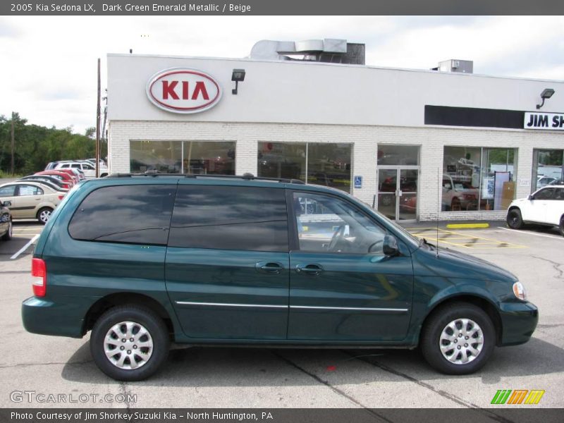 Dark Green Emerald Metallic / Beige 2005 Kia Sedona LX
