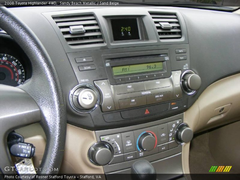 Sandy Beach Metallic / Sand Beige 2008 Toyota Highlander 4WD