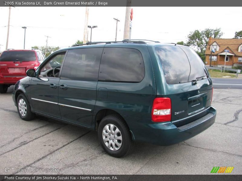 Dark Green Emerald Metallic / Beige 2005 Kia Sedona LX