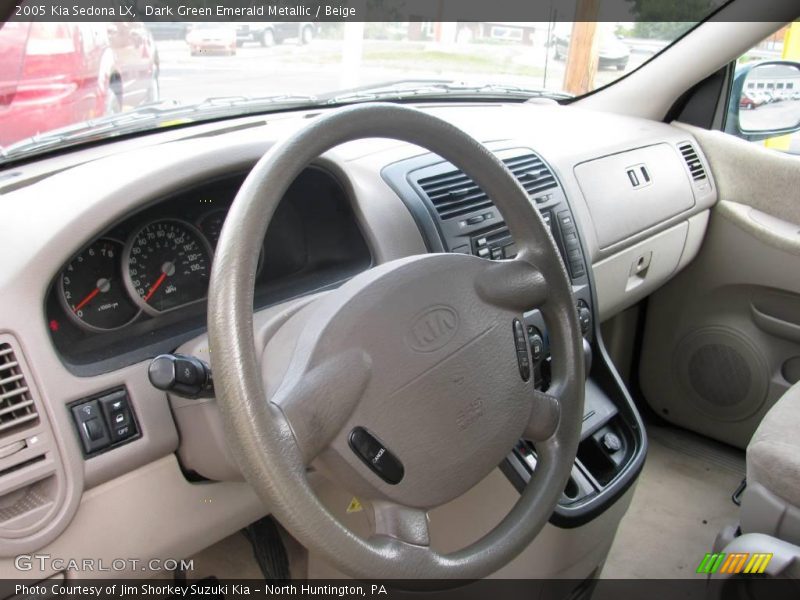 Dark Green Emerald Metallic / Beige 2005 Kia Sedona LX