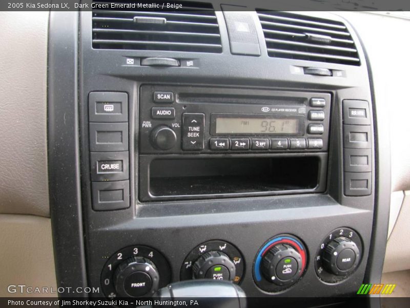 Dark Green Emerald Metallic / Beige 2005 Kia Sedona LX