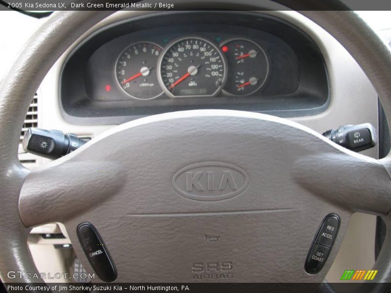 Dark Green Emerald Metallic / Beige 2005 Kia Sedona LX