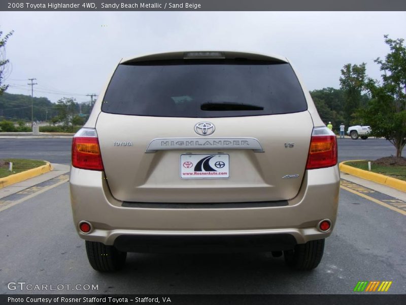 Sandy Beach Metallic / Sand Beige 2008 Toyota Highlander 4WD
