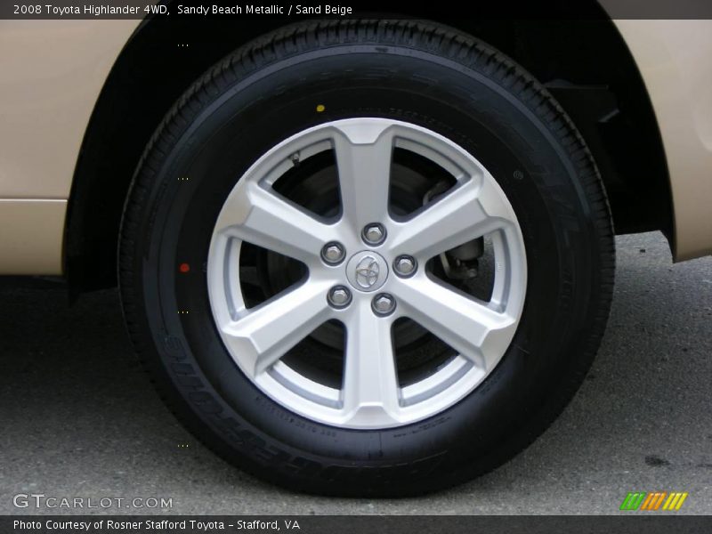 Sandy Beach Metallic / Sand Beige 2008 Toyota Highlander 4WD