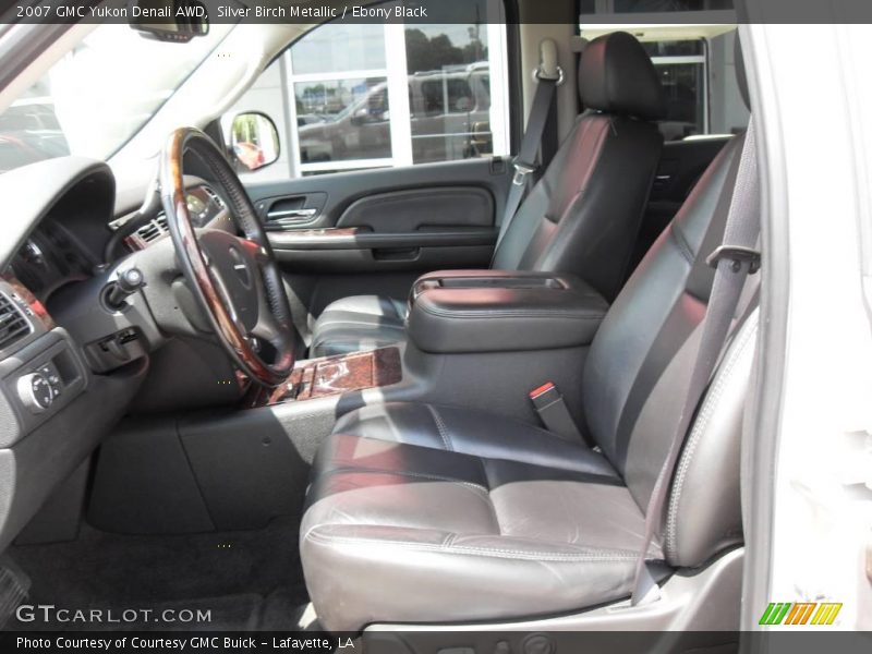 Silver Birch Metallic / Ebony Black 2007 GMC Yukon Denali AWD