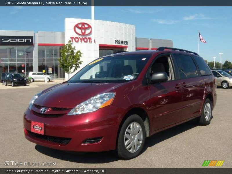 Salsa Red Pearl / Taupe 2009 Toyota Sienna LE