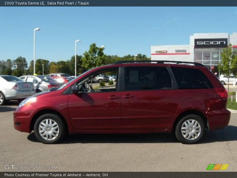 Salsa Red Pearl / Taupe 2009 Toyota Sienna LE