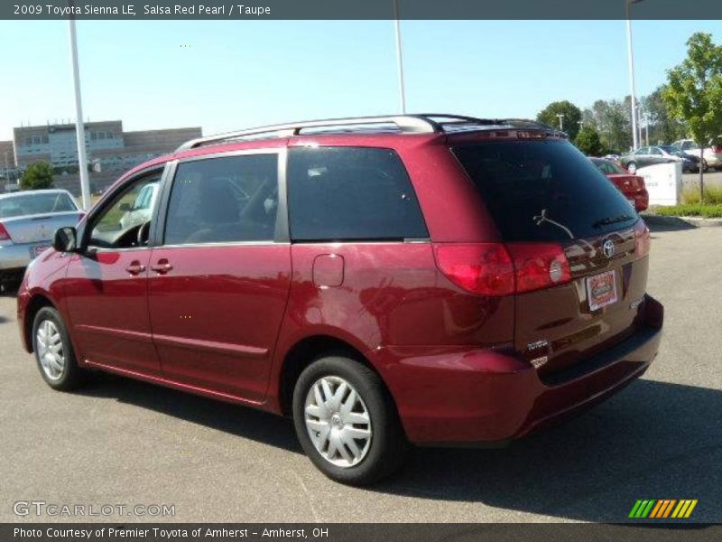 Salsa Red Pearl / Taupe 2009 Toyota Sienna LE