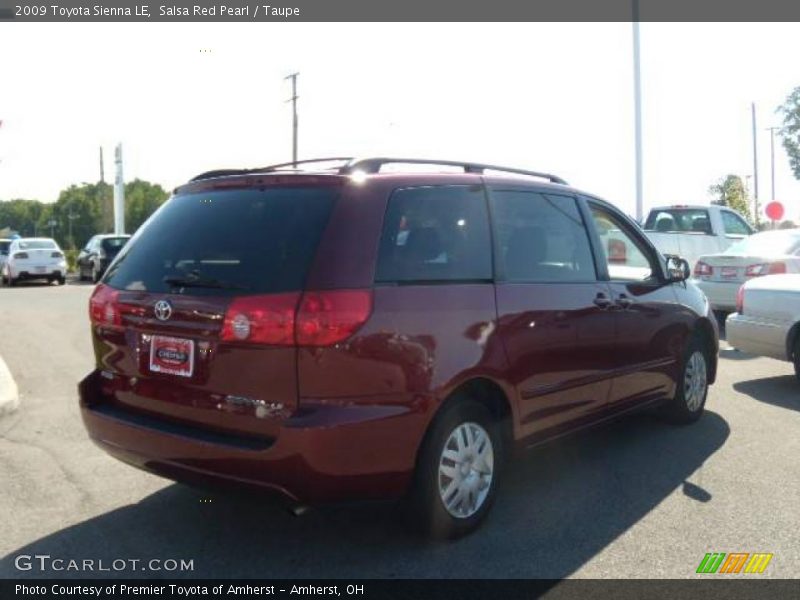 Salsa Red Pearl / Taupe 2009 Toyota Sienna LE