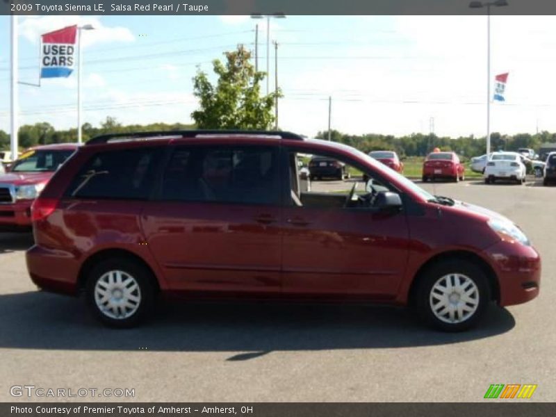 Salsa Red Pearl / Taupe 2009 Toyota Sienna LE