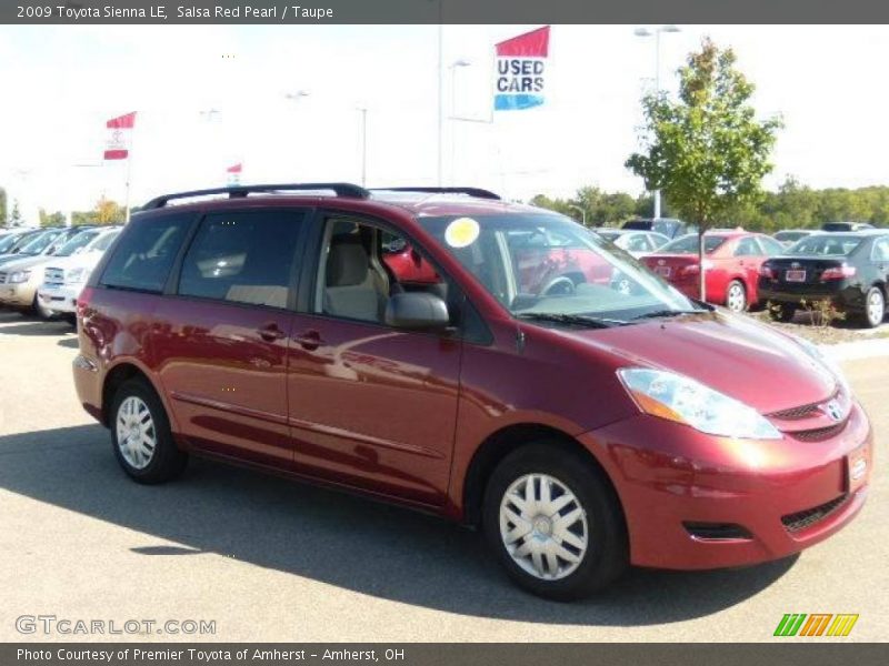 Salsa Red Pearl / Taupe 2009 Toyota Sienna LE