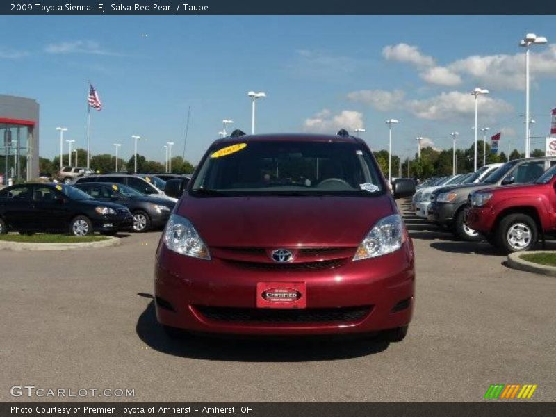 Salsa Red Pearl / Taupe 2009 Toyota Sienna LE