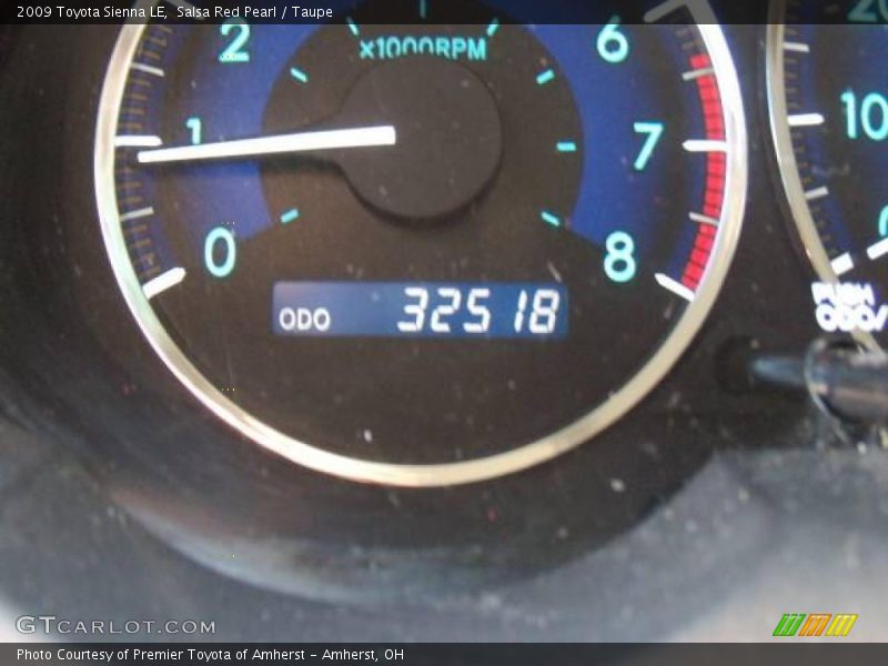 Salsa Red Pearl / Taupe 2009 Toyota Sienna LE