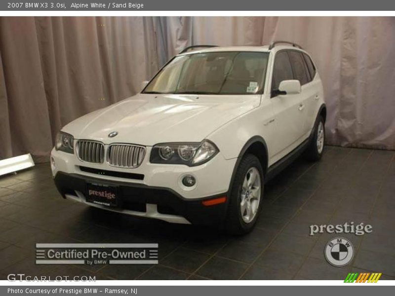 Alpine White / Sand Beige 2007 BMW X3 3.0si