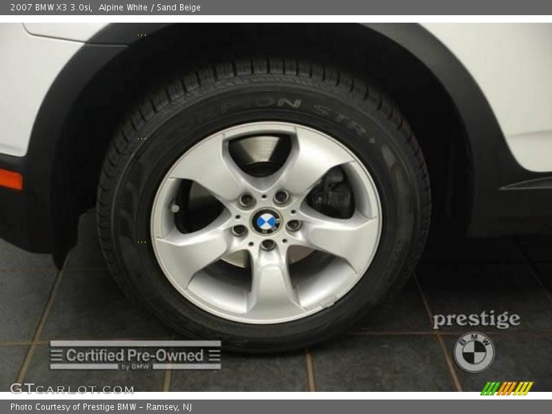Alpine White / Sand Beige 2007 BMW X3 3.0si