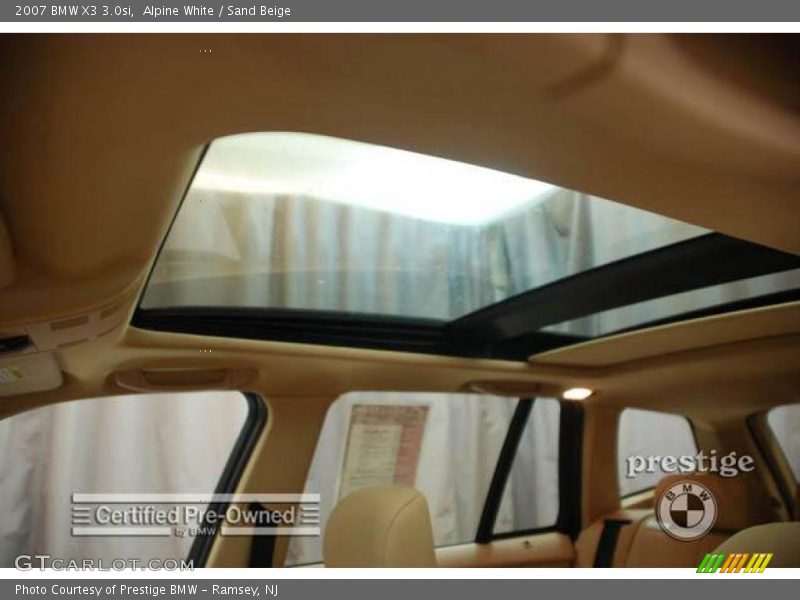 Alpine White / Sand Beige 2007 BMW X3 3.0si