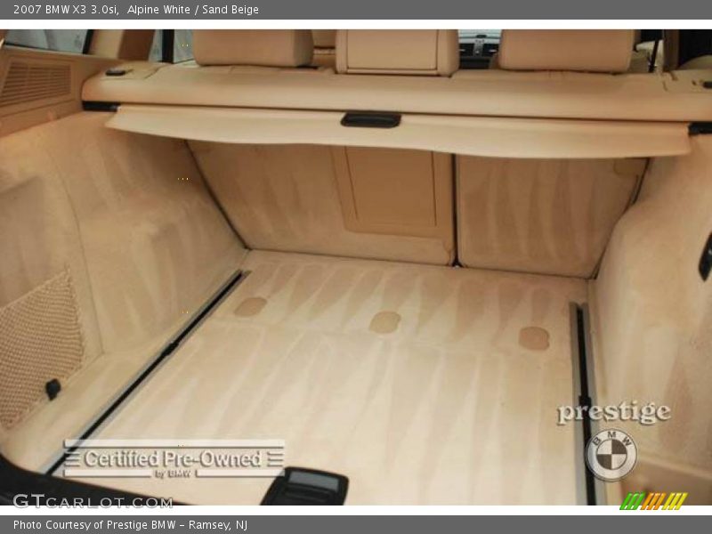 Alpine White / Sand Beige 2007 BMW X3 3.0si
