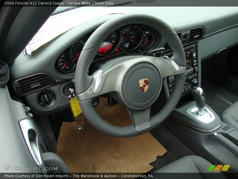 Carrara White / Stone Grey 2009 Porsche 911 Carrera Coupe