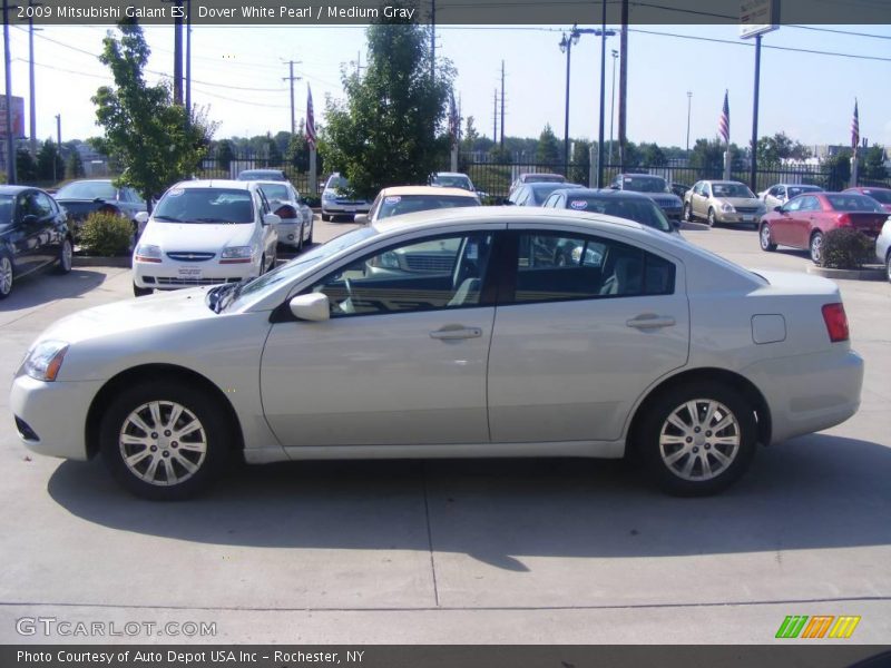 Dover White Pearl / Medium Gray 2009 Mitsubishi Galant ES