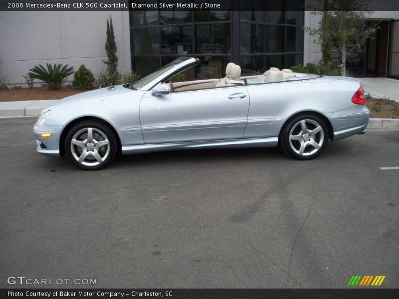 Diamond Silver Metallic / Stone 2006 Mercedes-Benz CLK 500 Cabriolet