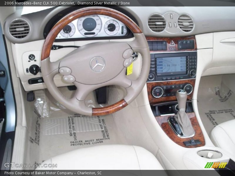 Diamond Silver Metallic / Stone 2006 Mercedes-Benz CLK 500 Cabriolet